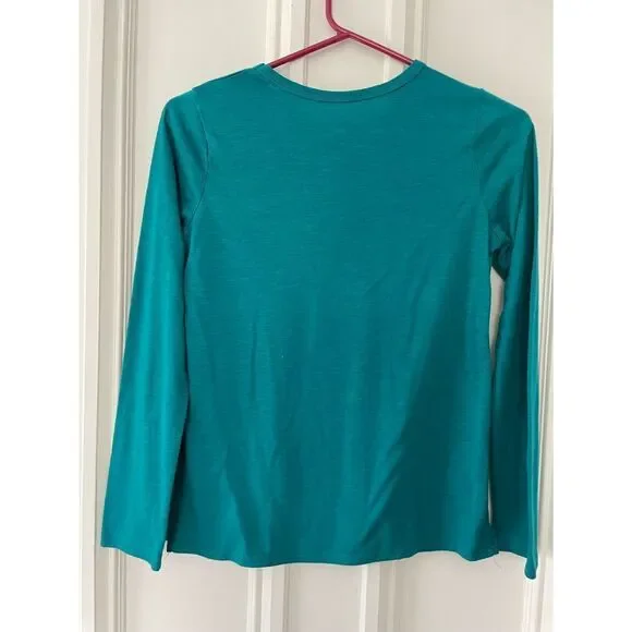 Mudd teal w/gold elephant graphic long sleeve top 16 - Picture 4 of 4